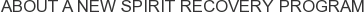 About A New Spirit Recovery Program