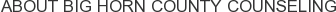 About Big Horn County Counseling