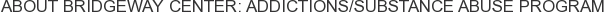 About Bridgeway Center: Addictions/Substance Abuse Program