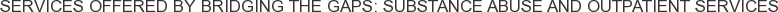 About Bridging the Gaps: Substance Abuse and Outpatient Services