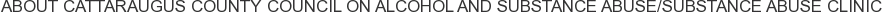 About Cattaraugus County Council on Alcohol and Substance Abuse/Substance Abuse Clinic