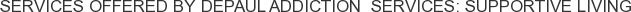 About DePaul Addiction Services: Supportive Living