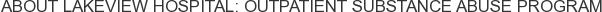 About Lakeview Hospital: Outpatient Substance Abuse Program