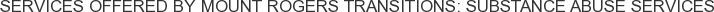 About Mount Rogers Transitions: Substance Abuse Services