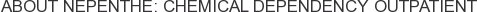 About Nepenthe: Chemical Dependency Outpatient