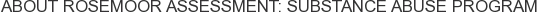 About Rosemoor Assessment: Substance Abuse Program