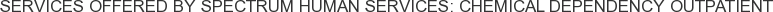 About Spectrum Human Services: Chemical Dependency Outpatient