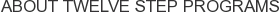About Twelve Step Programs