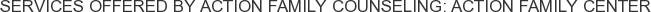 Services offered by Action Family Counseling: Action Family Center