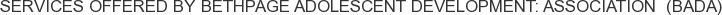 Services offered by Bethpage Adolescent Development: Association (BADA)