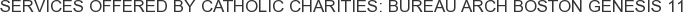 Services offered by Catholic Charities: Bureau Arch Boston Genesis 11