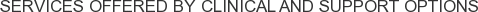 Services offered by Clinical and Support Options