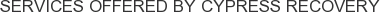 Services offered by Cypress Recovery