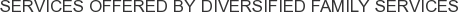 Services offered by Diversified Family Services