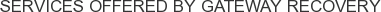 Services offered by Gateway Recovery