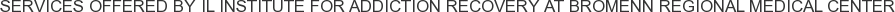 Services offered by IL Institute for Addiction Recovery at BroMenn Regional Medical Center