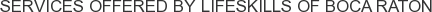Services offered by Lifeskills of Boca Raton