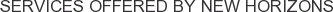 Services offered by New Horizons