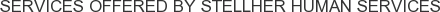 Services offered by Stellher Human Services