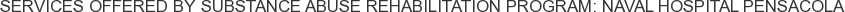 Services offered by Substance Abuse Rehabilitation Program: Naval Hospital Pensacola