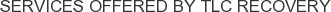 Services offered by TLC Recovery