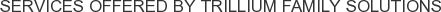 Services offered by Trillium Family Solutions