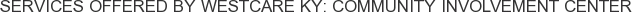 Services offered by WestCare KY: Community Involvement Center